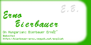 erno bierbauer business card